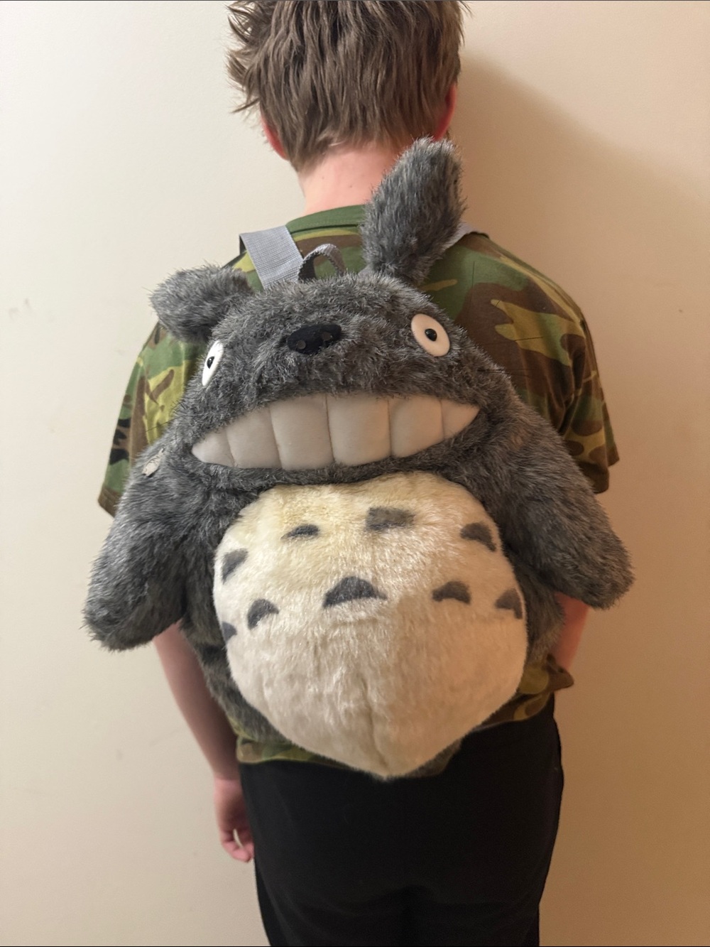 Totoro backpack fluffy soft studio ghibli